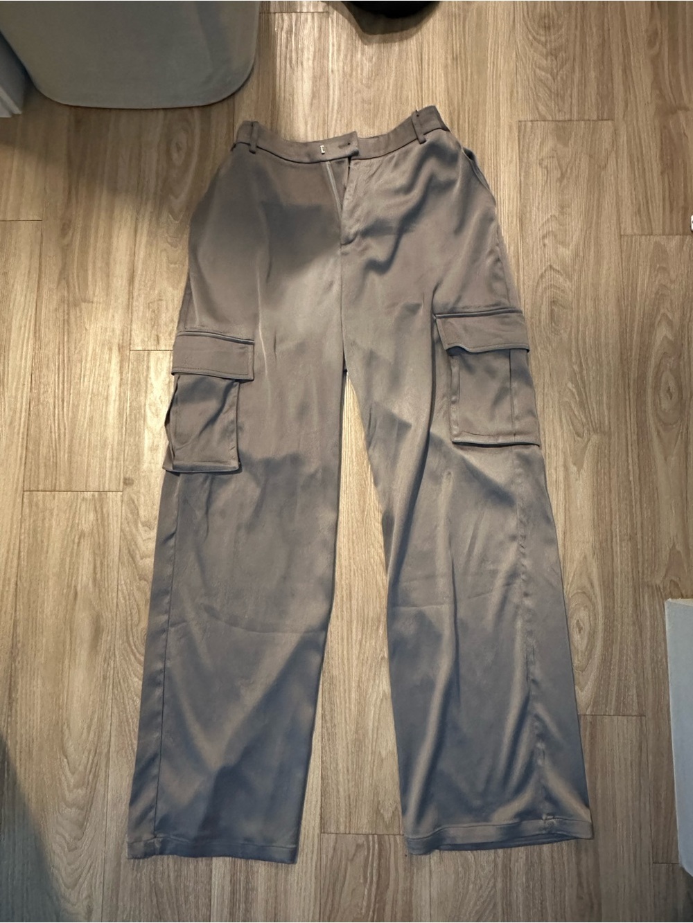 Satin Cargo Pants